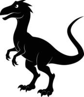 A detailed composition of dinosaur silhouette vector