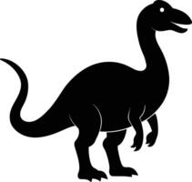 A detailed composition of dinosaur silhouette vector