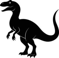 un detallado composición de dinosaurio silueta vector