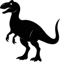 A detailed composition of dinosaur silhouette vector