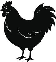 A majestic chicken silhouette embodies elegance and charm in captivating detail vector