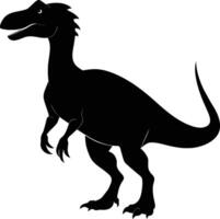 A detailed composition of dinosaur silhouette vector