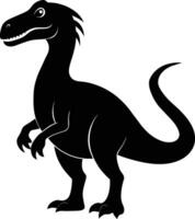 A detailed composition of dinosaur silhouette vector