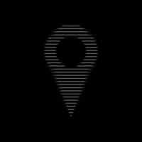 white line pin point design vector