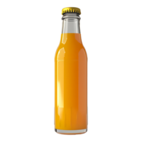 3D Rendering of a Mango Juice Bottle on Transparent Background png