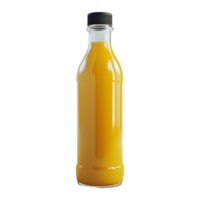 3D Rendering of a Mango Juice Bottle on Transparent Background png