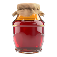 3D Rendering of a Honey Bottle on Transparent Background png