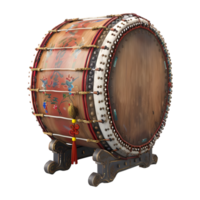 3D Rendering of a Indian Traditional Drum on Transparent Background png