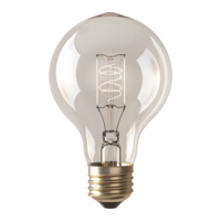 3D Rendering of a Light Bulb on Transparent Background png