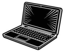 Laptop computer icon vector