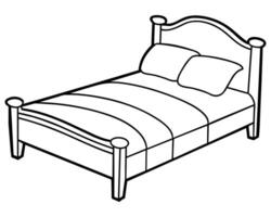 Bed icon illustration simple design vector