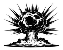 Dynamite or bomb explosion boom clouds vector