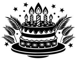 Birthday cake stock vector