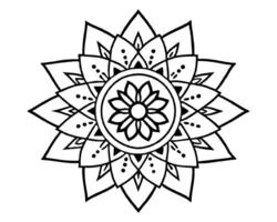 flores en blanco y negro vector