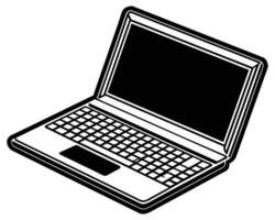 Laptop computer icon vector