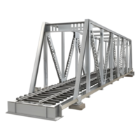 Schiene Stahl Brücke auf transparent Hintergrund png
