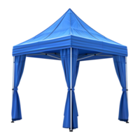 3d renderen van een blauw tent Aan transparant achtergrond png