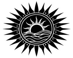 Sun icon design vector