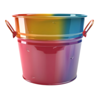 3d le rendu de une coloré panier vide sur transparent Contexte png