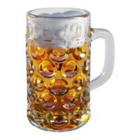 3d Rendern von ein Bier oder Wein Glas auf transparent Hintergrund png