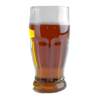 3D Rendering of a Beer or Wine Glass on Transparent Background png