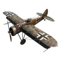 ancien avion en volant sur transparent Contexte png