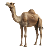 3d renderen van een kameel staand Aan transparant achtergrond png