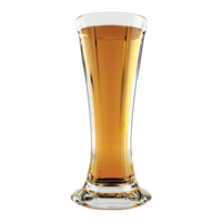 3d representación de un cerveza o vino vaso en transparente antecedentes png