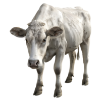 3D Rendering of a Bull Standing on Transparent Background png