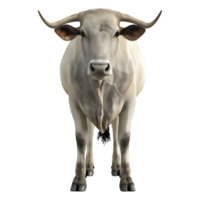 3D Rendering of a Bull Standing on Transparent Background png