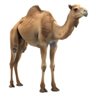 3D Rendering of a Camel Standing on Transparent Background png