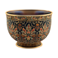 3D Rendering of a Antique Chinese Bowl on Transparent Background png