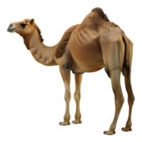 3d le rendu de une chameau permanent sur transparent Contexte png
