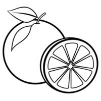 pomelo plano estilo ilustración vector