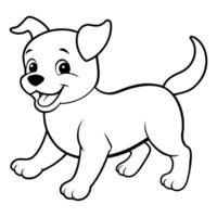 dog coloring book illustration line art vector