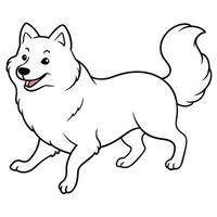 dog coloring book illustration line art vector