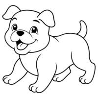 dog coloring book illustration line art vector