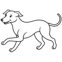 dog coloring book illustration line art vector