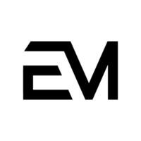 em monograma logo diseño ilustración vector