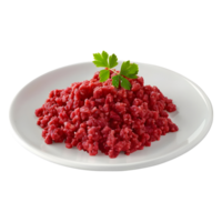 Raw Grind Meat on Transparent background png