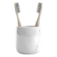 dent brosse dans une pot ou verre sur transparent Contexte png