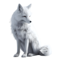 blanc Renard sur transparent Contexte png