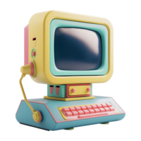 3D Rendering of a Toy Computer for Babies on Transparent Background png