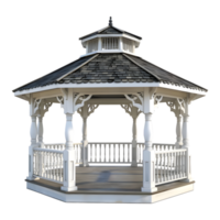 Rounded Public Shed in a Park on Transparent background png