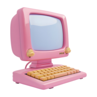 3D Rendering of a Toy Computer for Babies on Transparent Background png