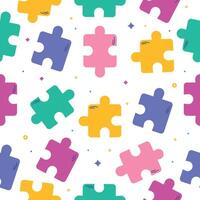 Puzzle pattern on a white background vector