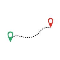 Route icon. Map. Navigator vector