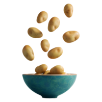 Patate dans une bol sur transparent Contexte png