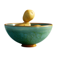 Potato in a Bowl on Transparent background png