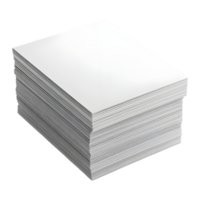 Pile of White papers on Transparent background png